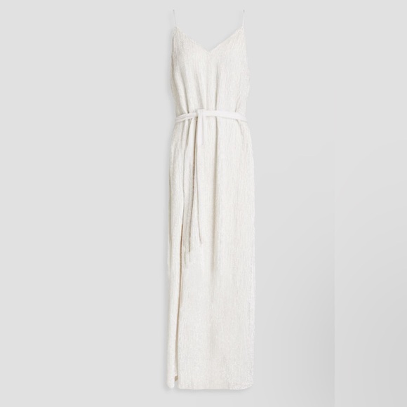 Retrofête REBECCA SEQUIN EMBELLISHED MAXI DRESS GOWN HIGH SLIT - Picture 6 of 10